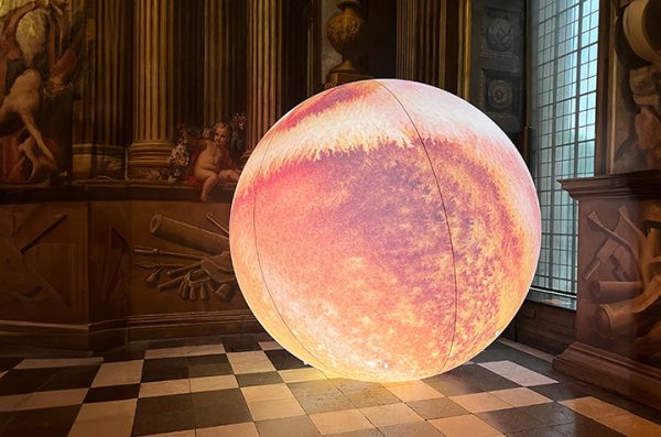 CREED Perfume Launch Painted Hall Greenwich Amber Oud. Large-scale installation by Rhea Thierstein for Creed, featuring sculptural elements.