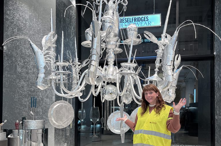 SELFRIDGES SILVERWEAR Corner Shop Lobster Chandelier